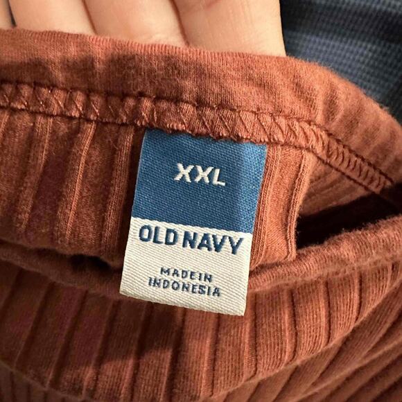 Old Navy Womens Burnt Orange‎ Ribbed Scoop Neck Cotton Blend Fitted Crop Top XXL - Picture 6 of 7